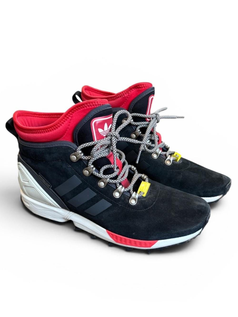 Adidas Originals ZX Flux Winter "Black Scarlet" Sneakers Boots Men’s 9.5